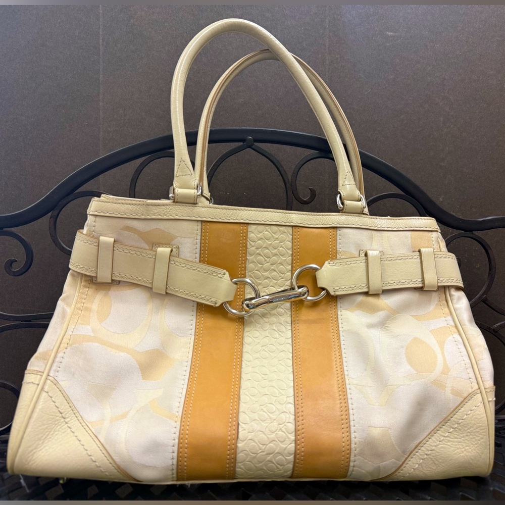 Vintage Y2K Coach Hampton Optic Signature C Shoulder Bag Satchel